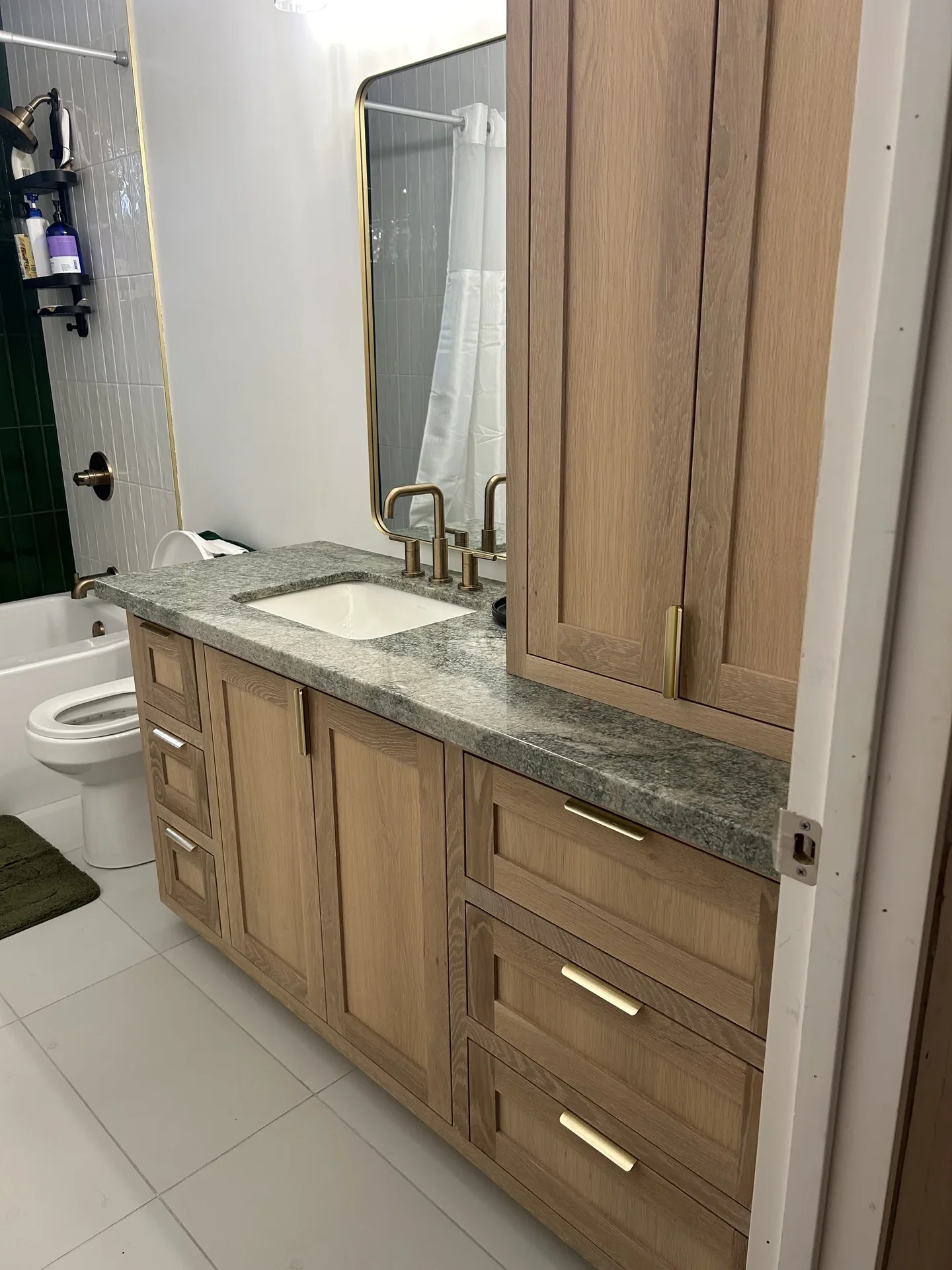 Expert shower tile work with precision grout lines by Bowman Built in Redding CA